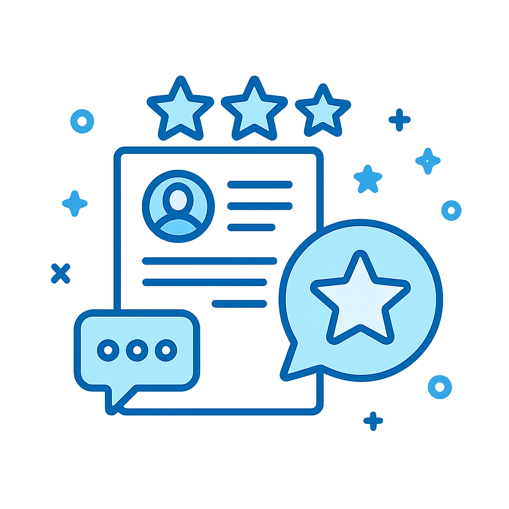 Ilustración azul de tareas universitarias con libros, laptop y diploma sobre fondo transparente